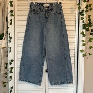 Hollister Light Blue ultra baggy low rise Jeans